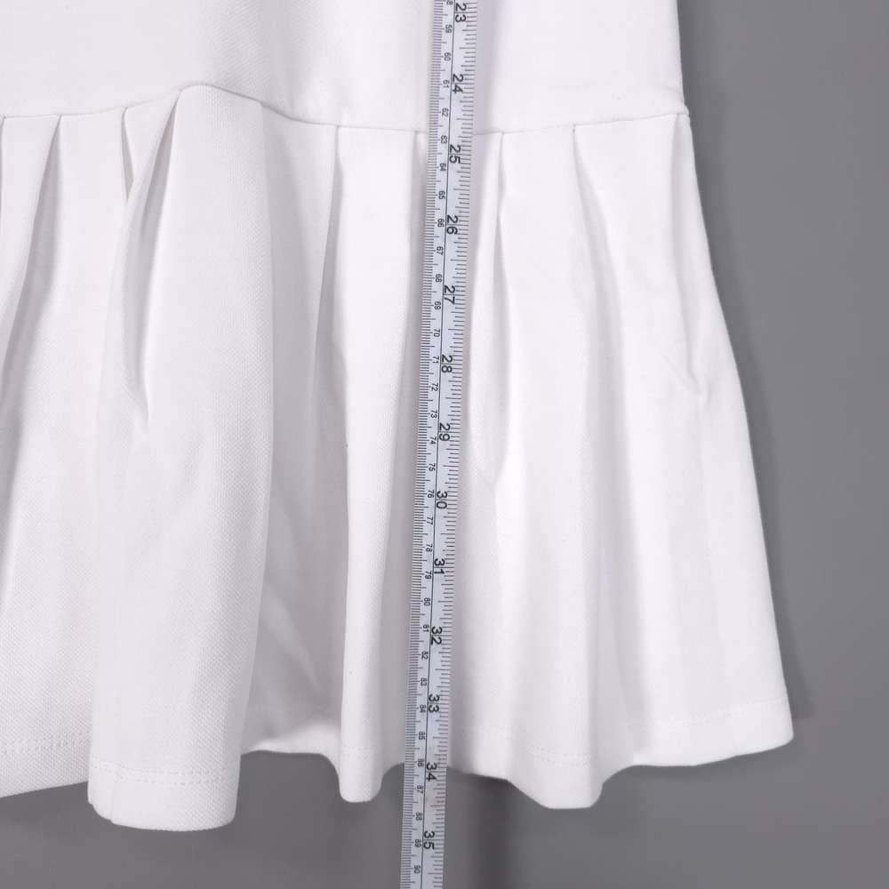 ANTHROPOLOGIE BEACH RIOT Women's New LARGE Minette Dress White Blue Polo Pleated - Picture 6 of 13